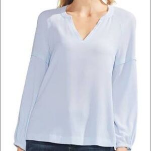 Vince Camuto Split Neck Long Sleeve Blouse SzXS